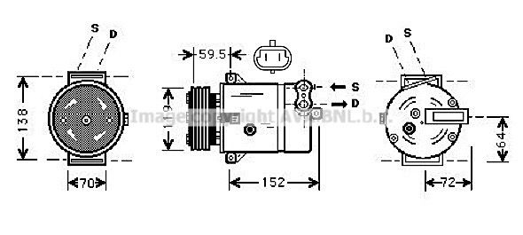 AVA QUALITY COOLING Компрессор, кондиционер OLAK279